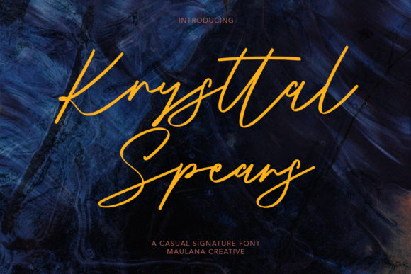 Discover Krysttal Spears: A Delicate Handwritten Font for Editorial Design