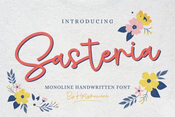 Discover Sasteria: A Handwritten Font for Editorial Elegance