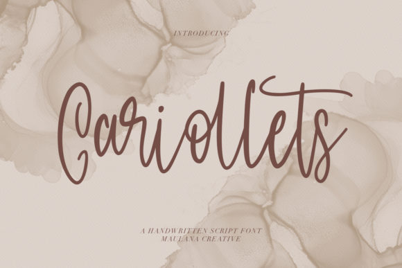 Enhance Your Brand with Cariollets: A Stylish Script Font